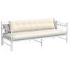 Back Cushion Cream 200 x 50 cm Corduroy Fabric