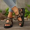 Модные женские сандалии 2025 Новые удобные сандалии Толстая подошва Однотонные Повседневная спортивная обувь Сетчатые дышащие сандалии с открытым носком Женские