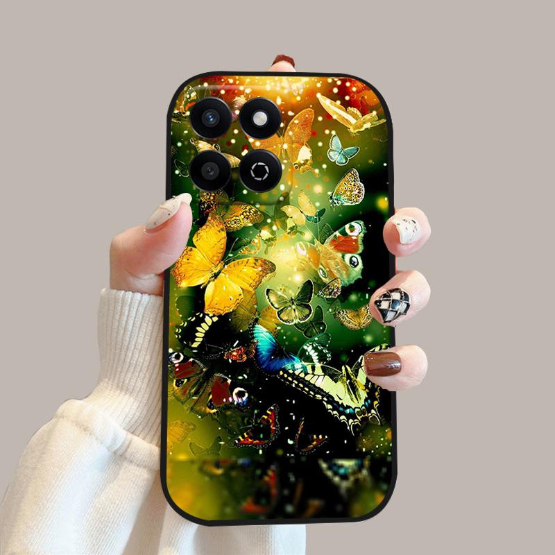 Мультяшный чехол-книжка для Honor 200 Smart Case X7c 4G Силиконовый мягкий ТПУ чехол для телефона для Honor Play 60 Plus 5G Защитный чехол Funda Cases