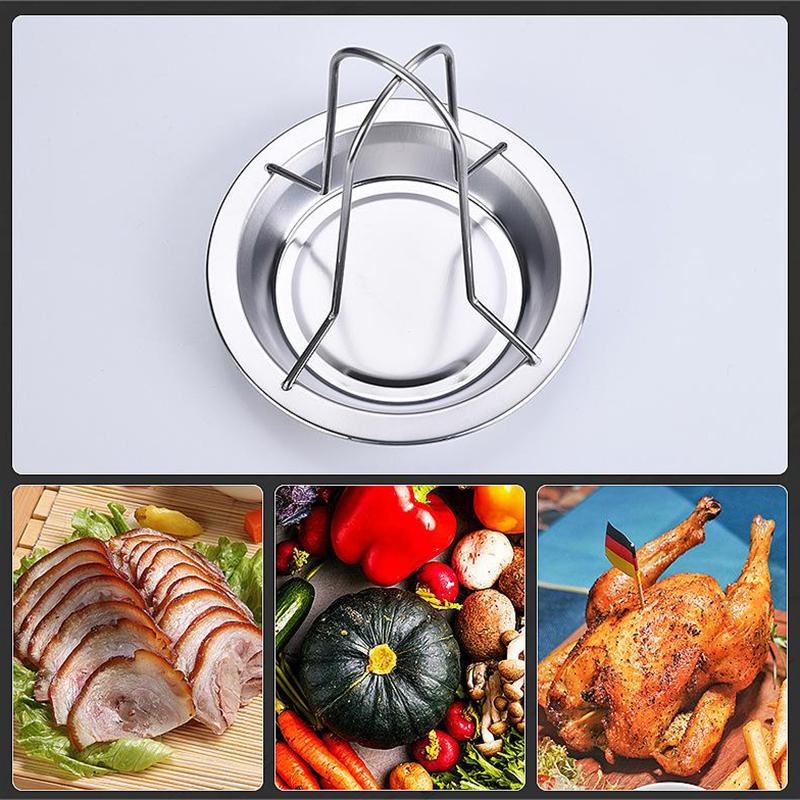 Подставка для гриля для жарки курицы, подставка для жаровни, кухонные уличные инструменты для барбекю, углеродистая сталь, антипригарная тарелка для курицы на гриле