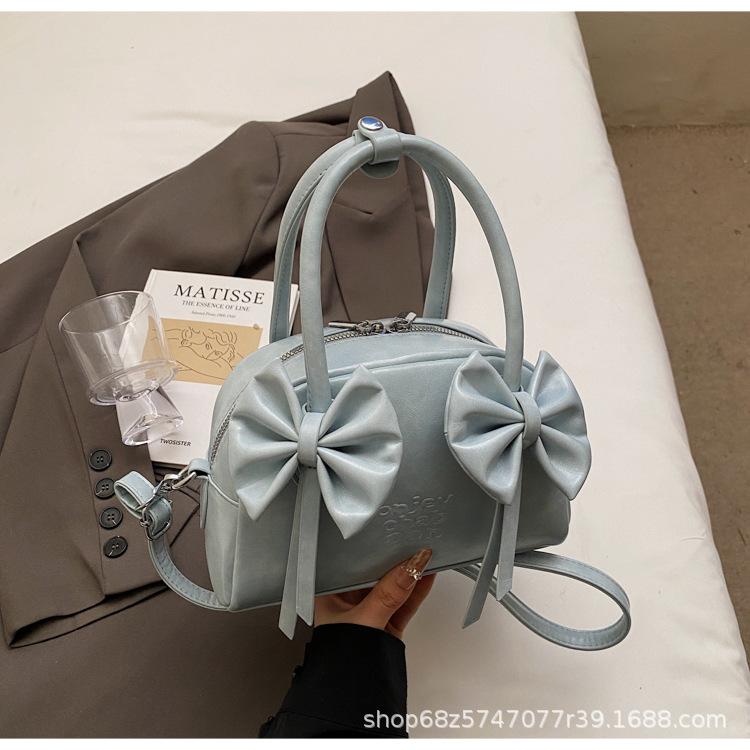 Shoulder Bag Fresh 2025 New Women's Bag Korean Version Fashion Bow New Portable Small Women's Bag Crossbody Shell Bag