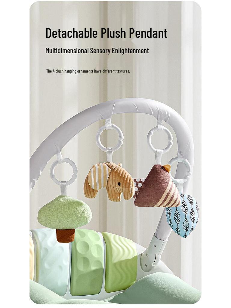 Детская кроватка Aobei с качающейся игрушкой, развивающим игровым центром, пианино с педалями и передвижной биомиметической люлькой