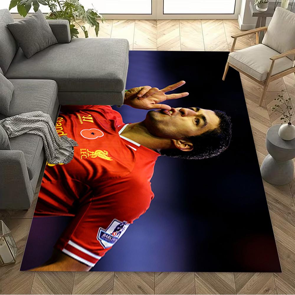 Ecuadorian Football Legend Floor Rug Office Rug Suitable for Bedrooms Living Rooms Playrooms Entryway Anti-slip Rug Anime Office Decor