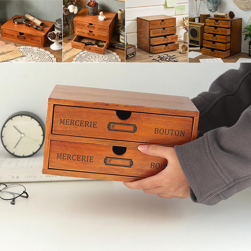 1-5 Tier Wooden Desktop Storage Cabinet – Multi-Purpose Organizer for Jewelry, Makeup, Office Files, Home & Desk Essential