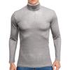 Men's Knitting Bottom Shirt Fashion High Neck Long Sleeve Fitting Versatile T-shirt