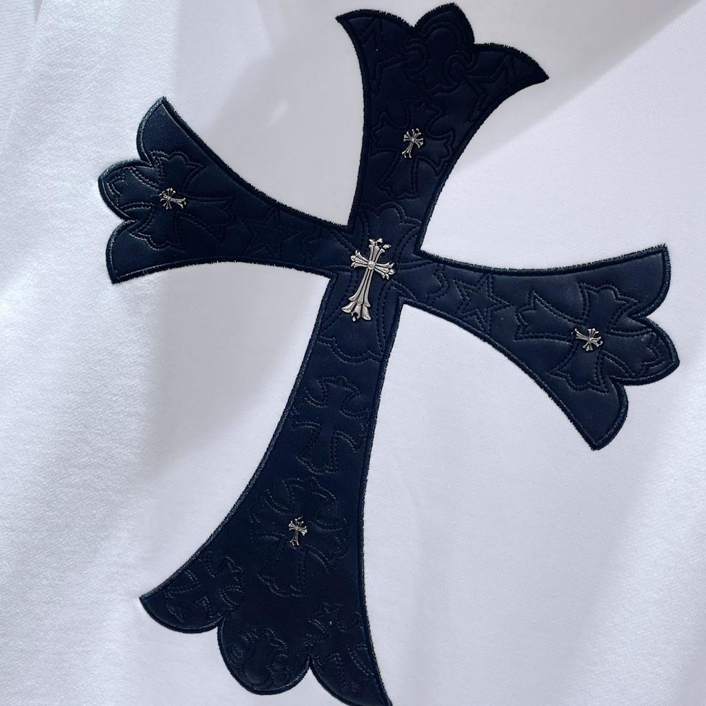 8632 CHROME HEARTS 2025 Новинка Весна и Осень Плюс Размер Тонкий Стиль Классический Стиль Логотип Молния Свитшот С Капюшоном Для Пар