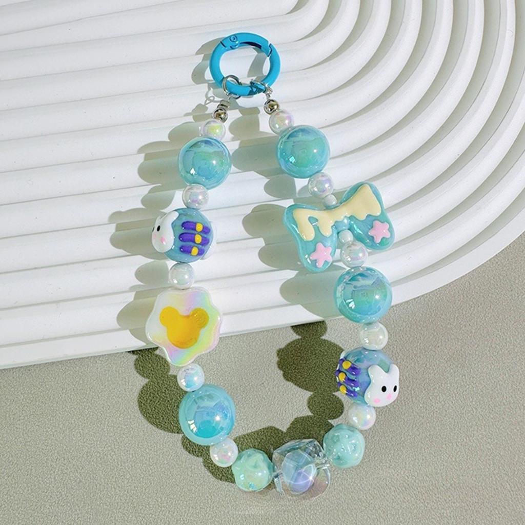 Милый кавайный мини-брелок с бантом конфетного цвета, мультяшный красочный телефон, шнурок для защиты от потери, кулон на рюкзак, украшение, подарки