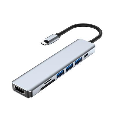Хаб 7 в 1 TypeC USB-адаптер Док-станция для зарядки HDMI-совместимый USB3.0 PD для ноутбуков и планшетов Несколько устройств