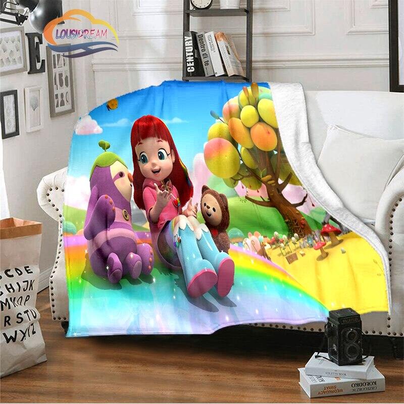 3D мультсериал Радужная Руби Детское одеяло Лулу и медвежонок милое одеяло Одеяло для интеллекта и приключений Анимационное одеяло