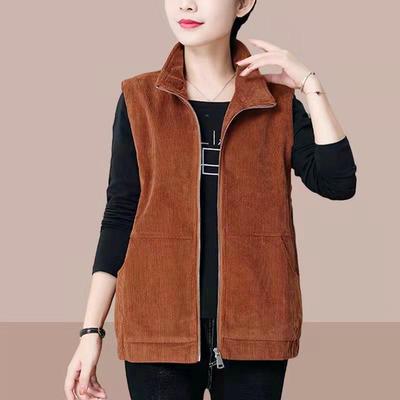 Вельветовый жилет Весенне-осенняя повседневная свободная верхняя одежда Универсальный жилет-жакет