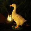 Смола Солнечная Утка Скульптура Супер Яркий Теплый Свет Солнечная Лампа Садовый Колышек Свет Энергосберегающий Светодиодный Фигурка Животного На Открытом Воздухе