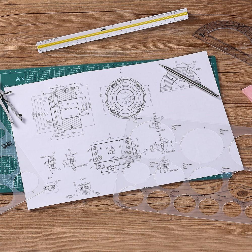 3 шт. прозрачные круглые трафареты для рисования 3 размера круговые инструменты для рисования круглые шаблоны для студентов