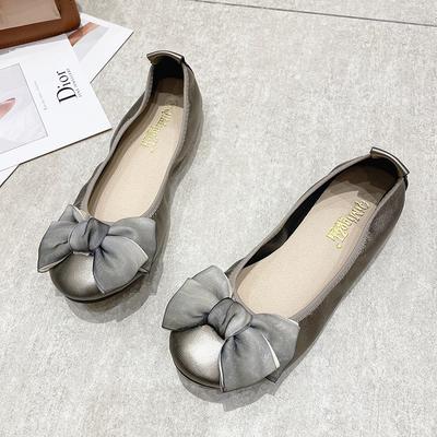 Большие размеры женские туфли-лодочки на плоской подошве, женские туфли на плоской подошве, элегантные женские брендовые туфли, мягкие, удобные, D155