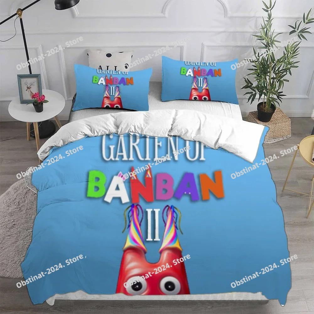 3D Печатные Игровые Постельные Принадлежности Garten of Banban Комплект Одеяло Покрывало Пододеяльник Наволочка 3 Предмета Детский Взрослый Размер