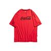 X Coca Cola Логотип Принт Свободный крой Футболка Унисекс Топы Красный 95029160-2