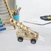 DIY Ladder Fire Truck Model Hand Assembled Experiment Set Portable Sturdy Wood Physics Small