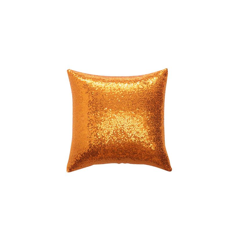 Gold Throw Pillow Covers Sequin Decorative Pillow Cases for Couch, Bed, Living Room, Christmas Sequins Cushion Pillow Cover
