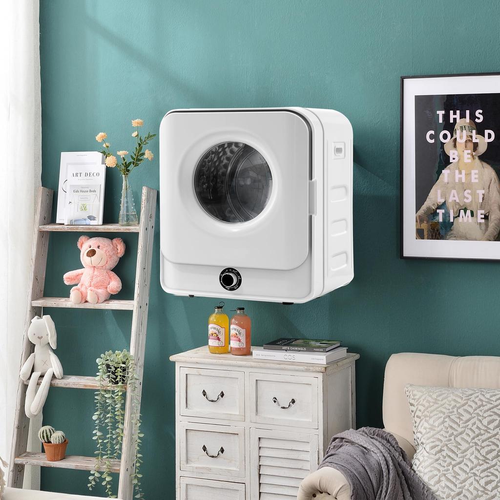 Flieks Clothes Dryer with 5 Programs, Wall-mountable Vent Dryer, 3KG/ Actually Up To 4.5KG, 830W [Energy Class C]