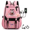 Unisex Anime Print Oxford Fabric Backpack School Travel Outdoor Daily Use 15-inch Laptop Compatible 20-35L Capacity