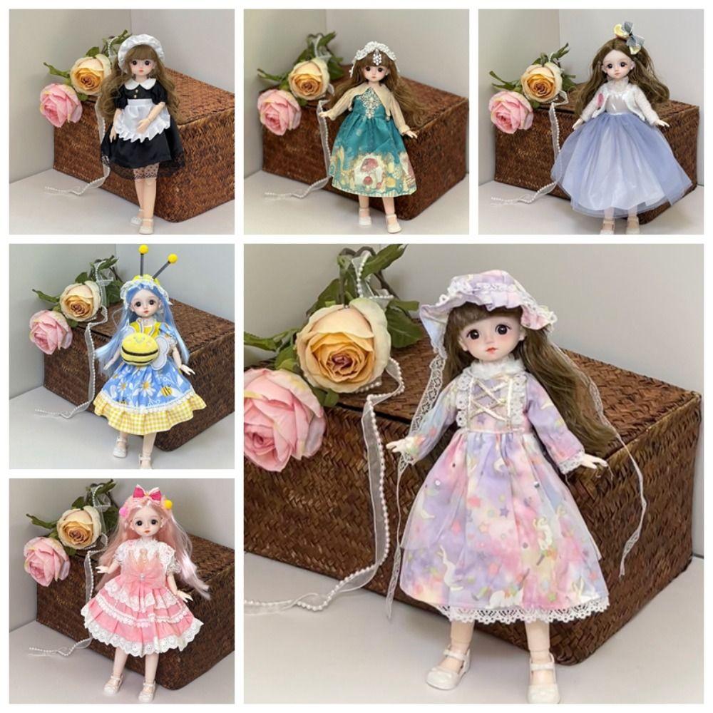 Длинные волосы 30 см BJD кукла с одеждой Привлекательные глаза Принцесса Макияж Шарнирная кукла Девочка Подарок