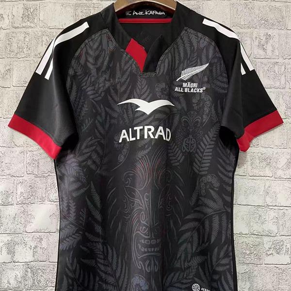Мужская домашняя регбийная майка маори 2023 с коротким рукавом