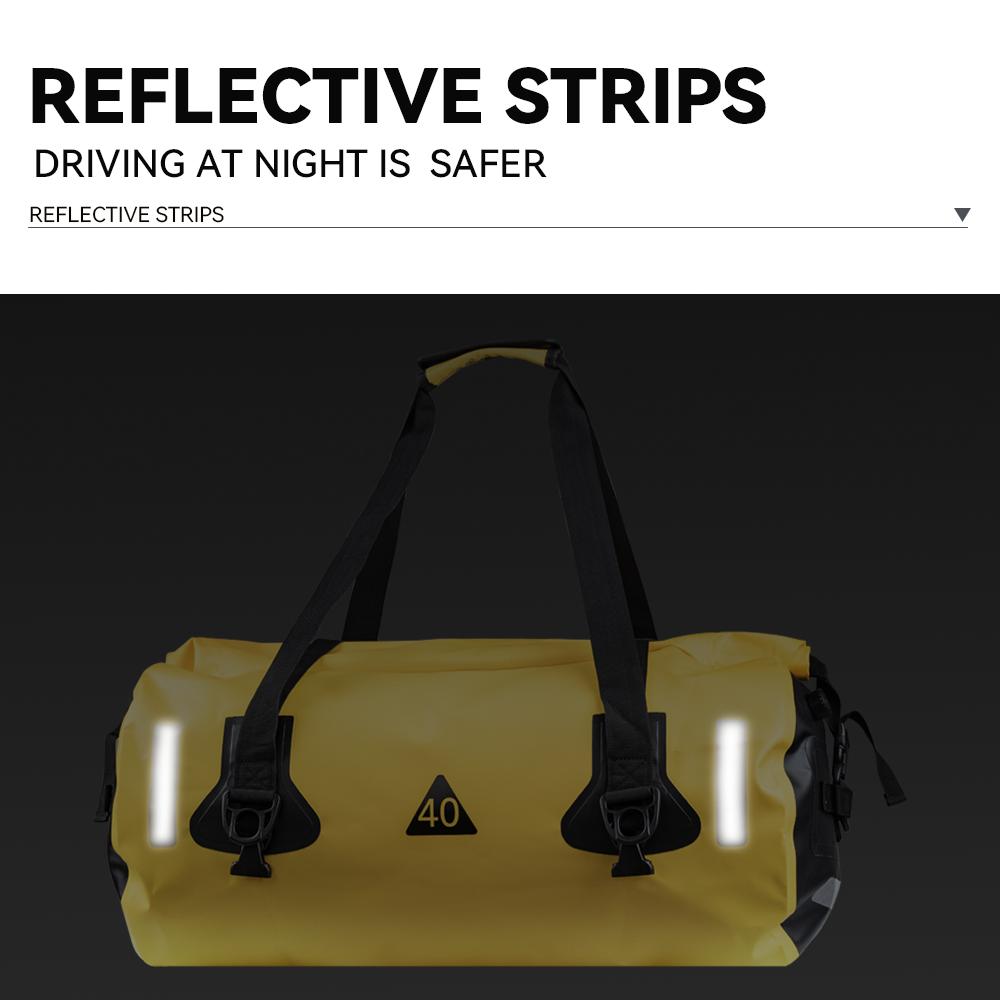 Мотоциклетная сухая сумка Водонепроницаемая светоотражающая хвостовая сумка-даффл Лыжи Путешествия Пеший туризм Кемпинг Катание на лодке Езда Рыбалка Уличный багаж