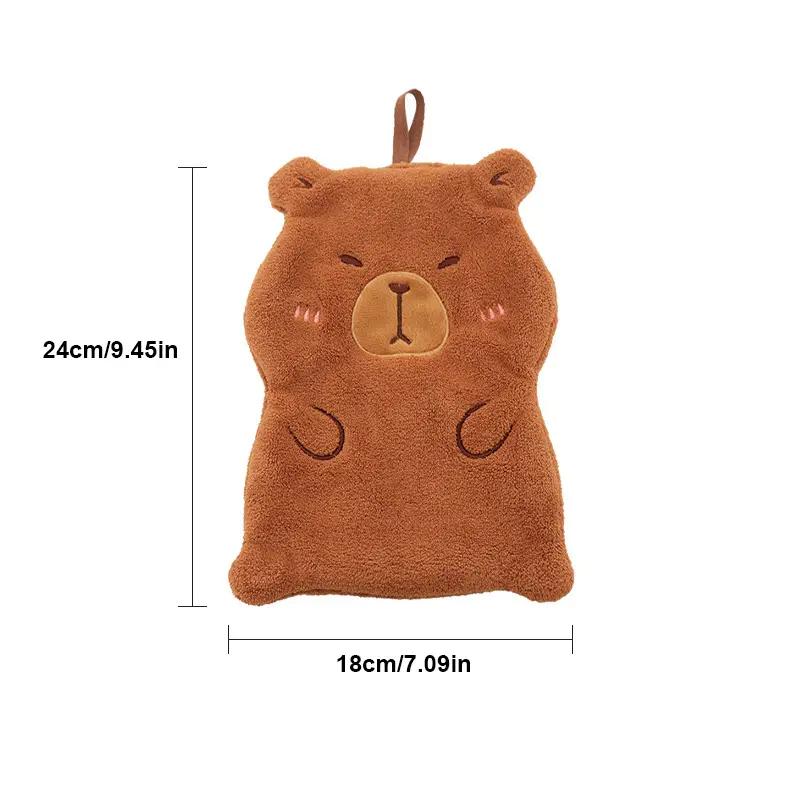 1 шт. Милое полотенце для вытирания рук, утолщенное впитывающее полотенце, подвешиваемое, прочное, мягкое, для мытья посуды, кухонное полотенце