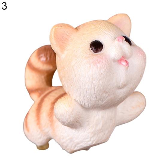 Кошачий декор, забавная поза, широко применяемые милые большие террариумные фигурки бонсай, декор для кошек для бонсай