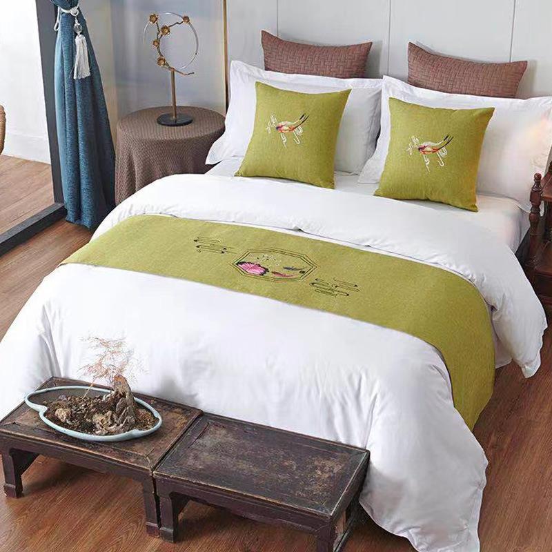 Европейский стиль бегунки роскошная вышивка кровать флаг бросить бегун свадебный номер отель украшение дома кровать хвост полотенце наволочка