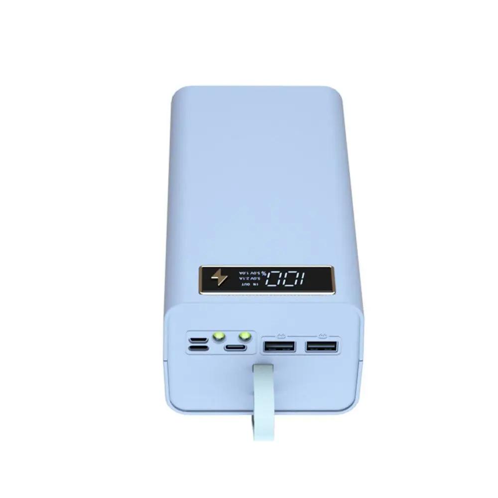 Ящик для хранения 21 аккумулятора 18650 с двойной USB-зарядкой, корпус Power Bank для аккумуляторов 18650, держатель для зарядки со светодиодной подсветкой, ЖК-дисплеями