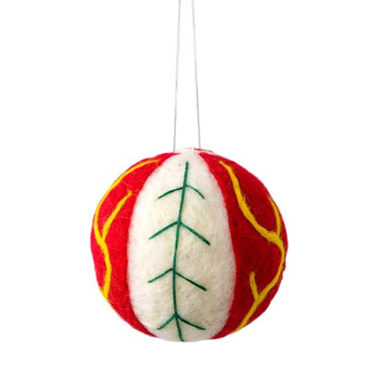 Шерстяной шар Рождественское украшение Ручная работа Войлочные шары Подвеска на рождественскую елку