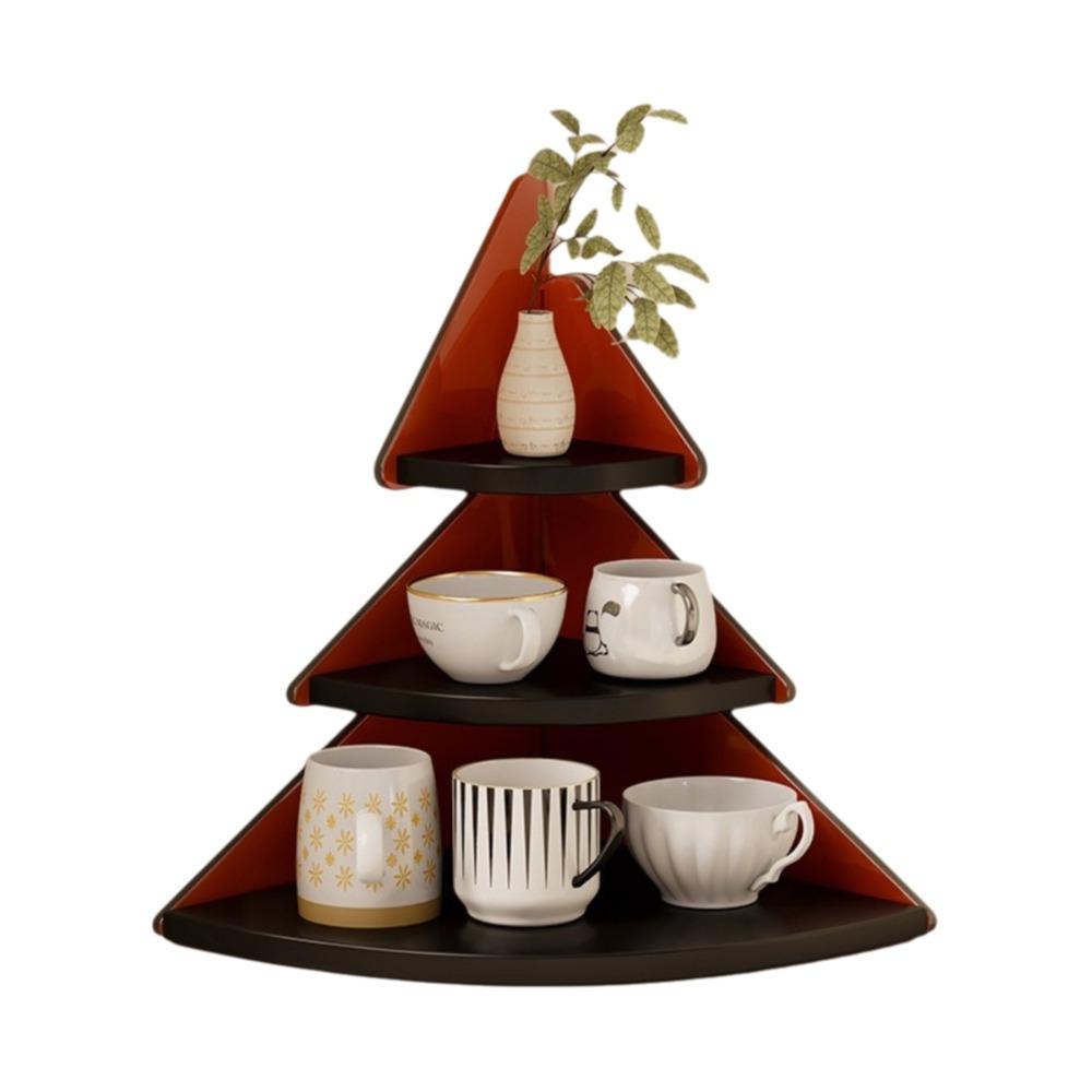 Acrylic Table Corner Display Shelf 3 Layers Tea Cup Holder Creative Mug Organizer for Home