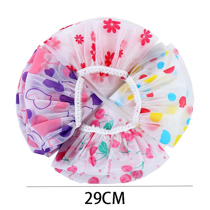 5-10PCS Thick Shower Cap For Women Waterproof Shower Cute Home Use Anti Oil Fume Foam Bath Children's Shower Cap And Head Cover