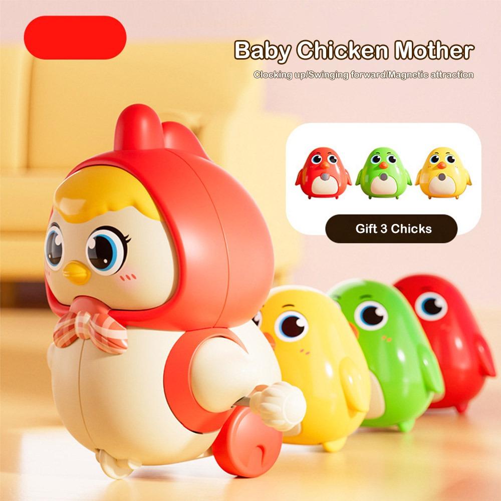 4pcs Set Sensory Exercise Walk Chicken Toys Intelligent Wind-up Toy for Baby Walking