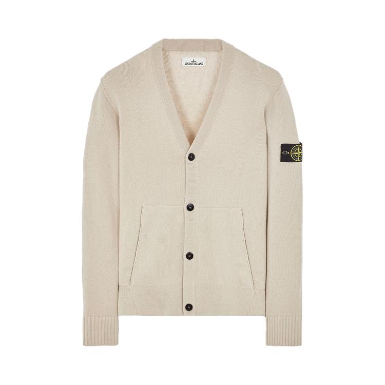 STONE ISLAND Кардиган в рубчик с мотивом компаса Натуральный Мужские Топы Коричневый 7915545B6-V0099