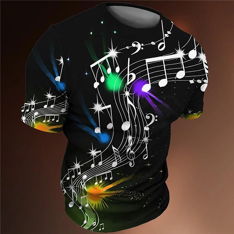 Модная мужская футболка большого размера, музыкальная 3d футболка, черно-белая уличная одежда, повседневная летняя мужская одежда с короткими рукавами, футболки для вечеринок, топы