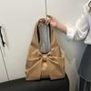 Yogodlns Повседневная наплечная сумка для женщин Новая милая и простая сумка подмышку Дизайн с бантом Большая вместимость Сумка