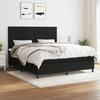 3141795 vidaXL Divan Bed with Mattress Black 180x200 Cm Fabric