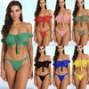Handmade Crochet Thong Bikini Set - European & American Style