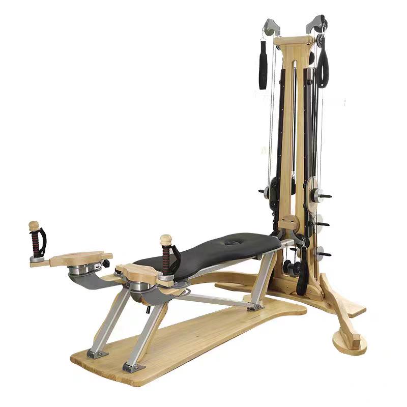 FAMANDA Pilates 3-in-1 Solid Wood Core Bed - Multifunctional Fitness Equipment for Home and Commercial Use