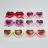 Cute Heart Flower Sunglasses for Kids Girls Boys, New Fashion Love Frame Sun Glasses UV400 Protection Shades Gift for Children