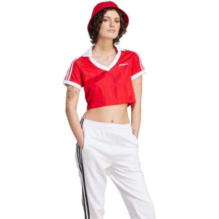 (WMNS) Женский укороченный топ adidas Football 'Красный' IR9778
