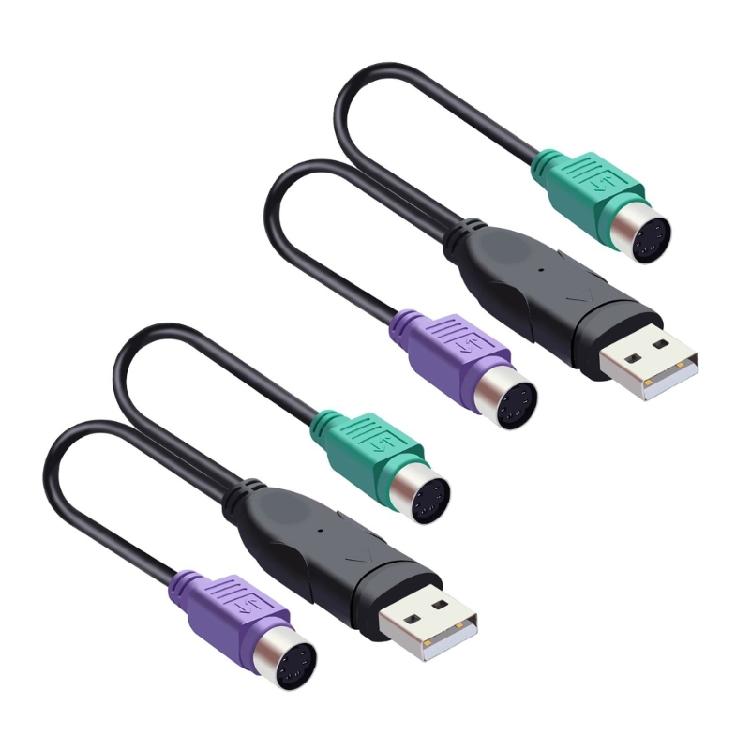 USB-разветвитель на 2 порта для клавиатуры и мыши, кабель-адаптер с цветными портами, быстрая передача данных, для длительного использования