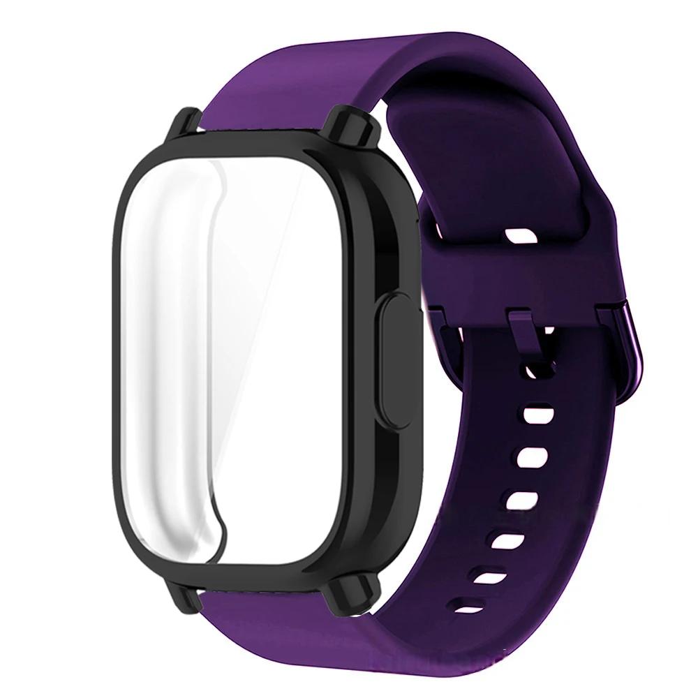 Защитный чехол+силиконовый ремешок для Xiaomi Redmi Watch 5 active/5 Lite Полное покрытие экрана ТПУ Мягкий чехол и дышащий спортивный ремешок