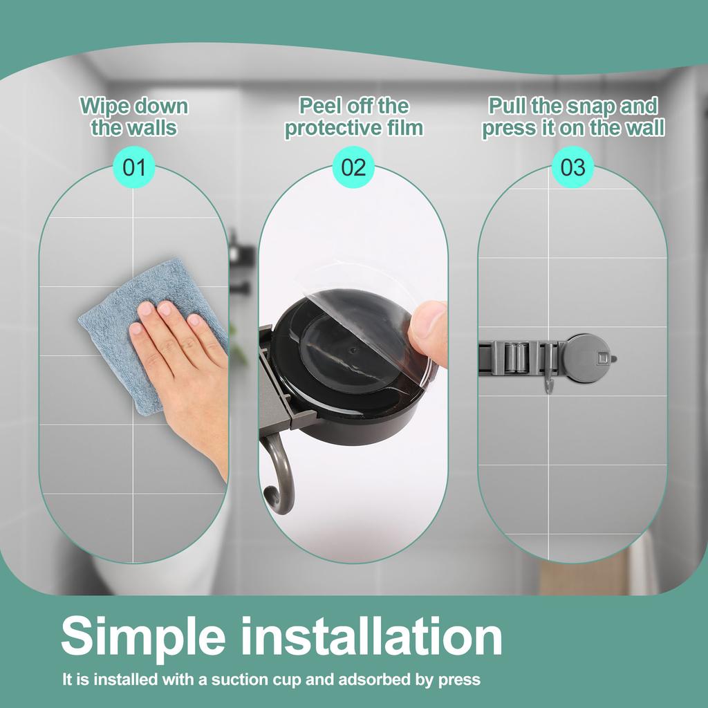 Держатель для швабры настенный Держатель для швабры и веника Без перфорации Вешалка для швабры Стойка для хранения в ванной комнате Зажим для швабры Стойка Крючок для швабры Домашний аксессуар