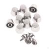 10x Metal Bucket Shape Stud Rivets Spikes For Leathercraft DIY Silver 10mm