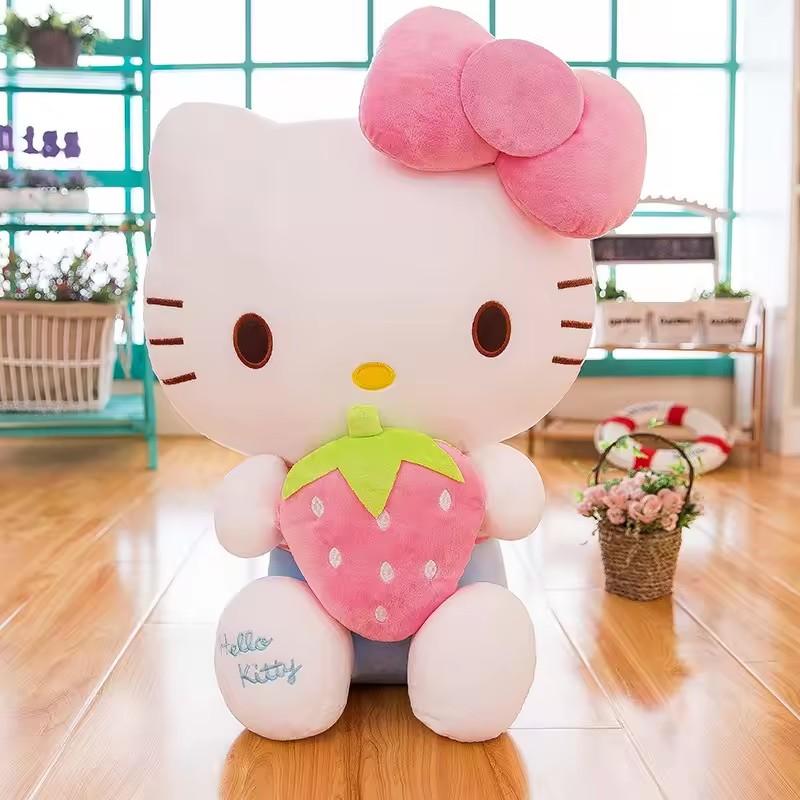 Аниме Плюшевые куклы Hello Kitty 6 стилей 23-35 см Кавайные мягкие набивные игрушки Плюшевая подушка Подарки на день рождения для девочек