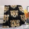 Multiple puppies leopards Print Flannel Blanket,High quality Comfortable for All Seasons,Home Decor,Warmth and Comfort,Perfect for Christmas Gifts