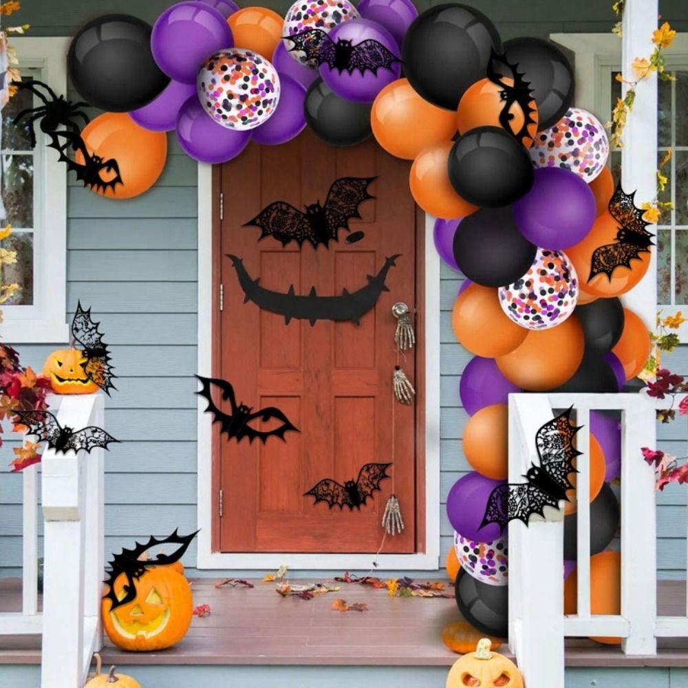 12 шт. Черная 3D наклейка «Летучие мыши» ПВХ жуткая летучая мышь наклейка на стену летучая мышь наклейка для помещений