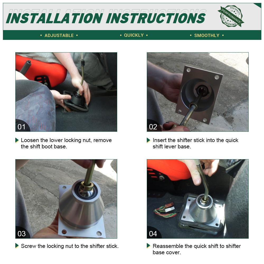 Quick Shift Short Throw Shifter Shift Knob Lever Base Adjustable Turret Type For Peugeot 206/306 Citroen Xsara/Zara